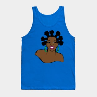 Woman with knots in hair Tank Top